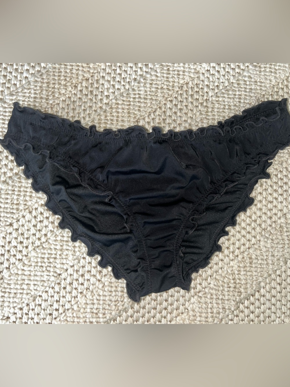 Victoria's Secret Black Ruffle Swim Bottom